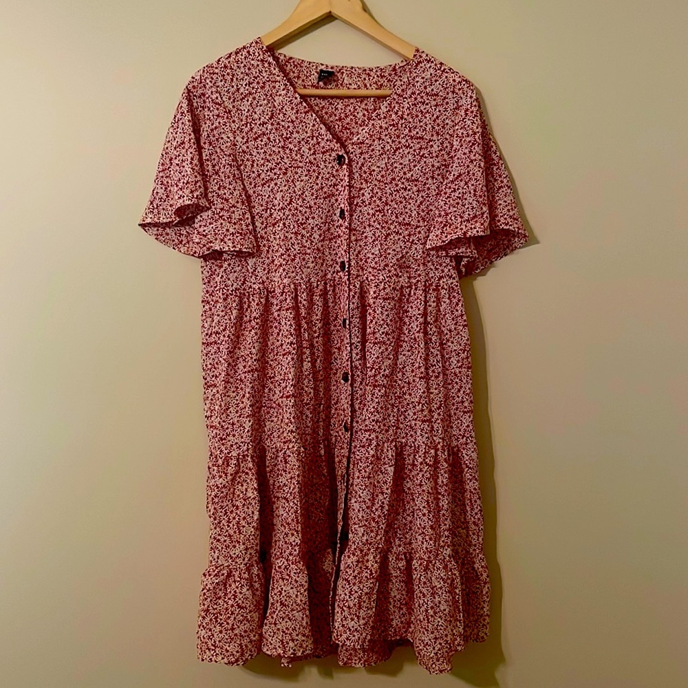 Flowy floral print dress